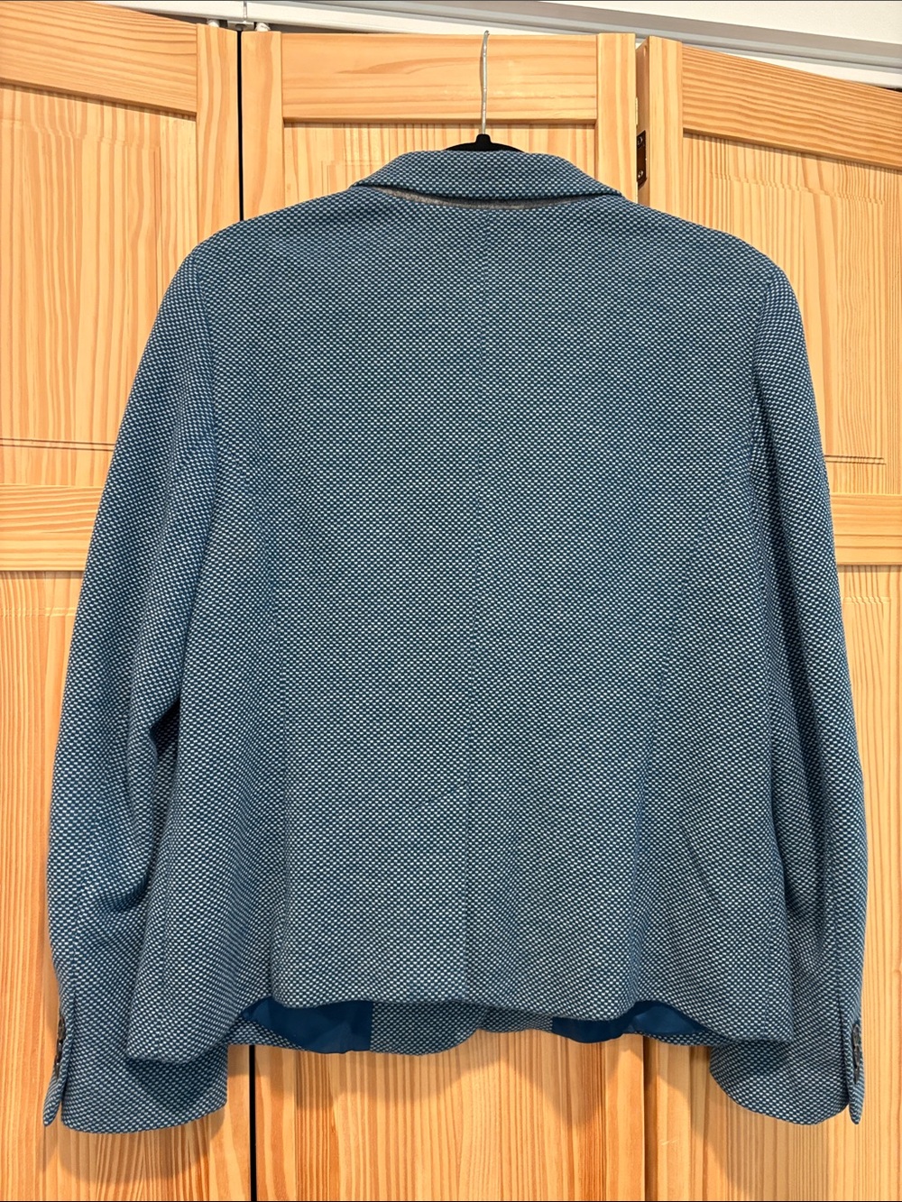 Talbots Blue Tweed Textured Two-Button Blazer - Picture 5 of 5